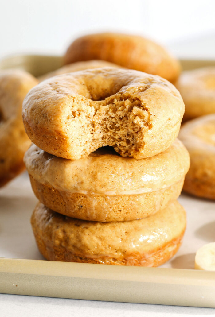 Baked Banana Bread Donuts